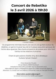 Concert 3 avril 2026